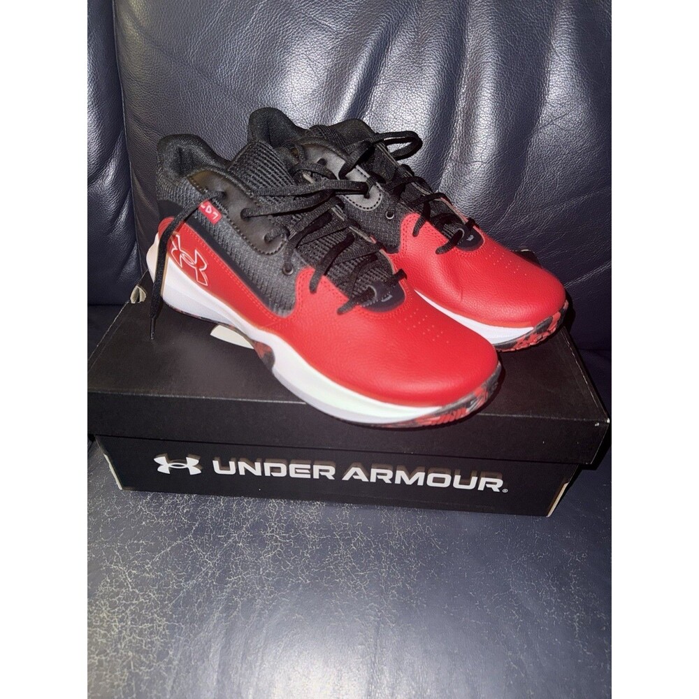 Under Armour Lockdown 7 Basketball Shoes Red Black Unisex Men's 11.5 3028512-600